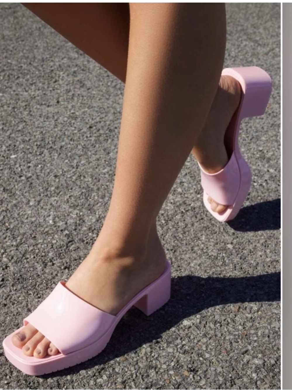 🩵 Steve Madden Harin Sandals Pink Baby Blue Patent Slide Mules 10 Barbie - Picture 6 of 16